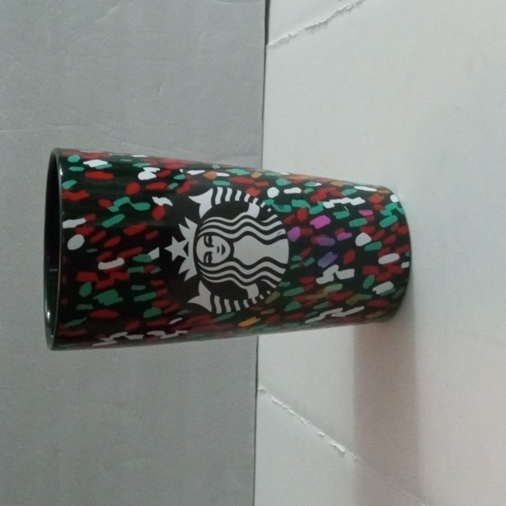 Starbucks 2019 Holiday Season Green ConfettiTumbler 12oz, preowned